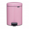 Кош за боклук с педал Brabantia NewIcon 1010439, 5 л, Леко затваряне, Противоплъзгаща основа, Розов