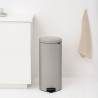 Кош за боклук с педал Brabantia NewIcon 1010442, 30 л, Плавно затваряне, Противоплъзгаща основа, Светлосив