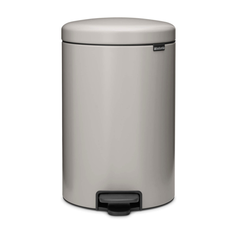 Кош за боклук с педал Brabantia NewIcon 1010441, 20 л, Плавно затваряне, Противоплъзгаща основа, Светлосив