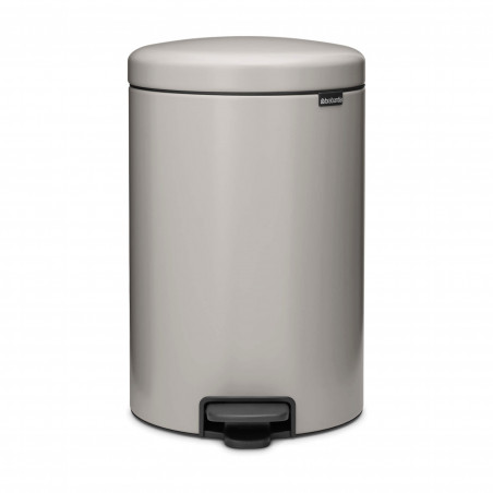 Кош за боклук с педал Brabantia NewIcon 1010441, 20 л, Плавно затваряне, Противоплъзгаща основа, Светлосив