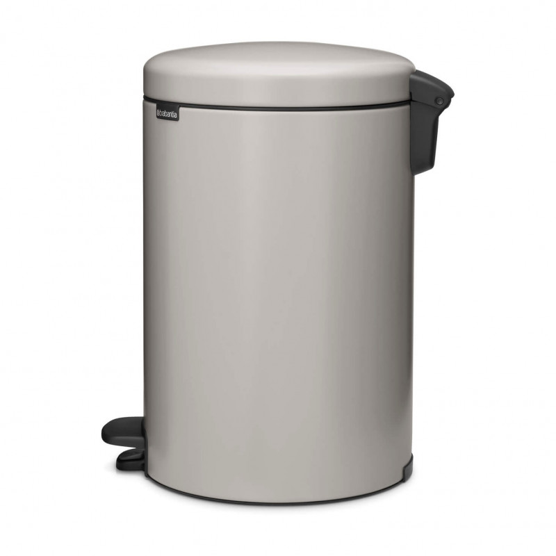 Кош за боклук с педал Brabantia NewIcon 1010441, 20 л, Плавно затваряне, Противоплъзгаща основа, Светлосив