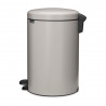 Кош за боклук с педал Brabantia NewIcon 1010441, 20 л, Плавно затваряне, Противоплъзгаща основа, Светлосив