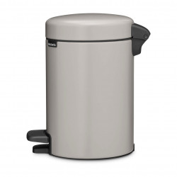 Кош за боклук с педал Brabantia NewIcon 1010433, 3 л, Плавно затваряне, Противоплъзгаща основа, Светлосив