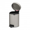Кош за боклук с педал Brabantia NewIcon 1010433, 3 л, Плавно затваряне, Противоплъзгаща основа, Светлосив