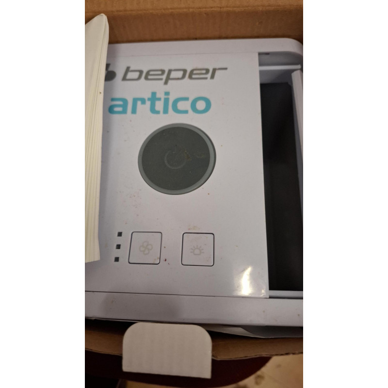 Втора ръка: Въздушен охладител Beper P206RAF200, 5W, 3 скорости, Автономия 8 часа, 750 мл, LED, USB, Бял