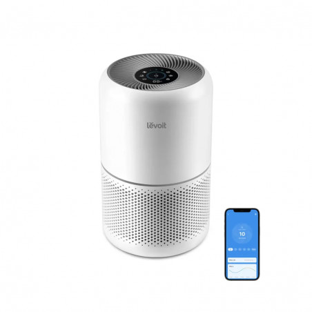 Втора ръка: Пречиствател за въздух Levoit Core 300S, 41 м2, 23W, True HEPA, Гласови команди, Таймер, 3 скорости, Тих, Без озон, Бял