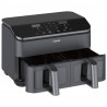Втора ръка: Двоен фритюрник с горещ въздух Cosori Dual Basket CAF-R901-AEU, 1750 W, 8.5 л, 8 програми, Таймер, Touch screen, Черен