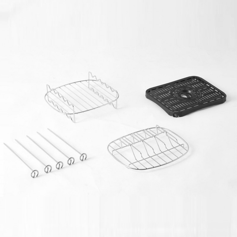 Втора ръка: Двоен фритюрник с горещ въздух Cosori Dual Basket CAF-R901-AEU, 1750 W, 8.5 л, 8 програми, Таймер, Touch screen, Черен