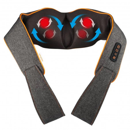 Втора ръка: Шиацу масажор Medivon Collar Simple MD-R1505, 18 W, 8 глави, Таймер, Force Control, Затопляне, Сив