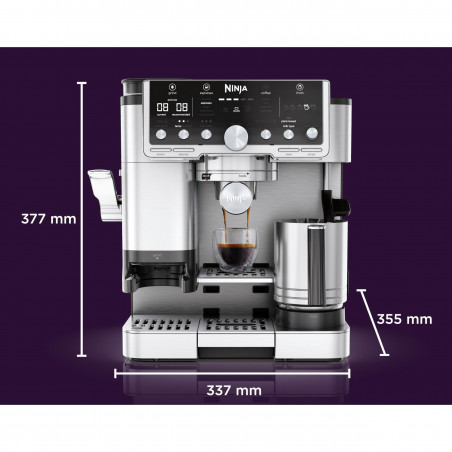 Втора ръка: Кафеавтомат 3в1 Ninja Luxe Café Pro ES701EU, 1650W, 15 bar, 250 г, 2 л, Barista Assist, 5 настройки пяна, 9 вида еспресо, Инокс