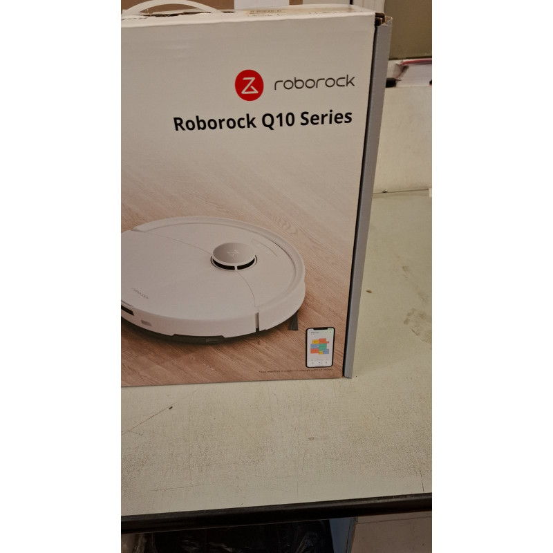 Втора ръка: Прахосмукачка робот Roborock Q10 PF, 10000 Pa, 150 мин, 0.35 л, Wi-Fi, Сухо/мокро, Автоматично повдигане на мопа, 360° LiDAR, 3D картографиране, Гласово управление, Бял