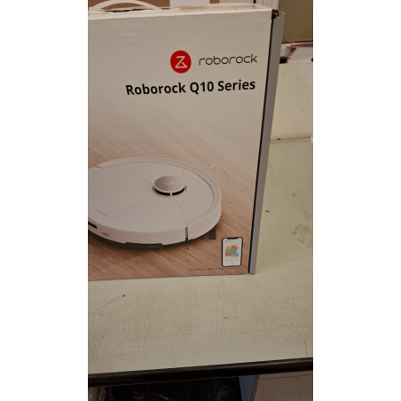 Втора ръка: Прахосмукачка робот Roborock Q10 PF, 10000 Pa, 150 мин, 0.35 л, Wi-Fi, Сухо/мокро, Автоматично повдигане на мопа, 360° LiDAR, 3D картографиране, Гласово управление, Бял