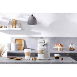 Втора ръка: Еспресо машина DeLonghi EN510W, 1450W, 19 bar, 1 л, Nespresso, Автоматично изключване, Бял