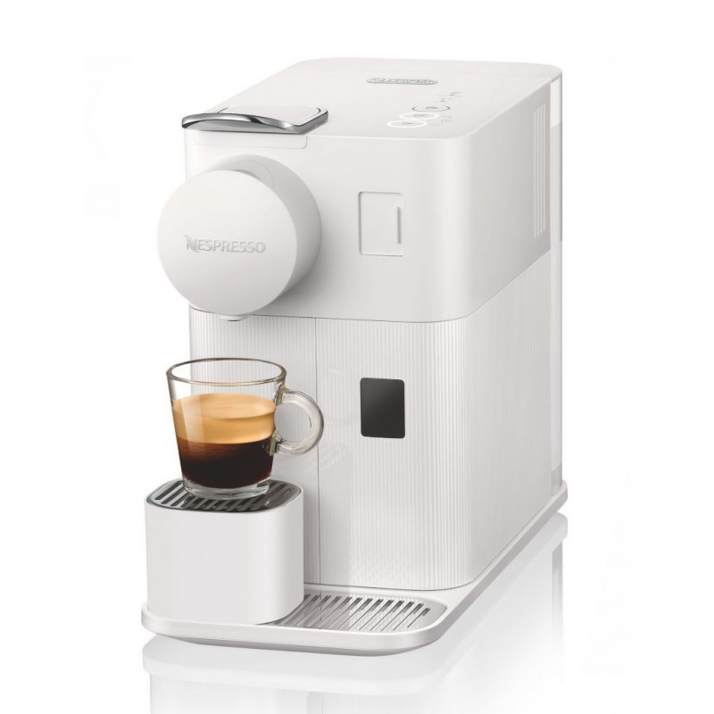 Втора ръка: Еспресо машина DeLonghi EN510W, 1450W, 19 bar, 1 л, Nespresso, Автоматично изключване, Бял