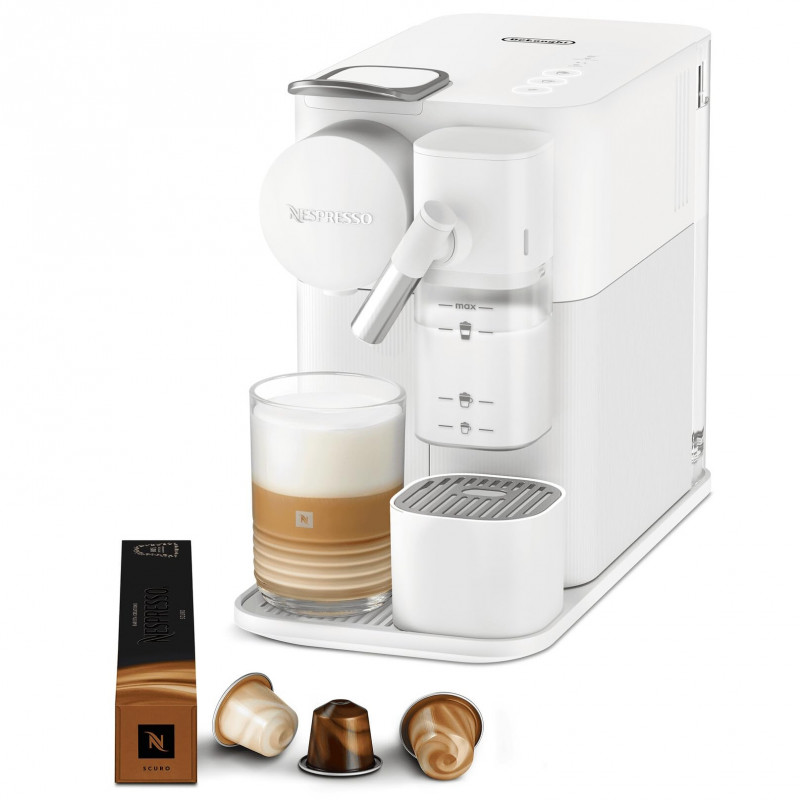 Втора ръка: Еспресо машина DeLonghi EN510W, 1450W, 19 bar, 1 л, Nespresso, Автоматично изключване, Бял