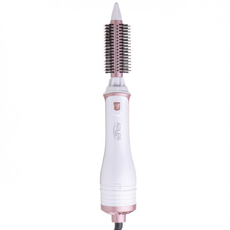 Втора ръка: Четка за сушене и стилизиране 5в1 Adler AD 2027, 1200 W, 2 температури, Керамично покритие, Аксесоари, Бял/розов