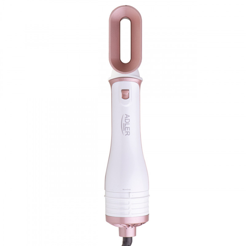 Втора ръка: Четка за сушене и стилизиране 5в1 Adler AD 2027, 1200 W, 2 температури, Керамично покритие, Аксесоари, Бял/розов