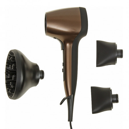 Втора ръка: Сешоар Remington AIR3D D7777, 1800W, Йонизация, DC мотор, 3D поток на въздуха, Кафяв
