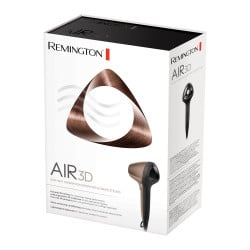 Втора ръка: Сешоар Remington AIR3D D7777, 1800W, Йонизация, DC мотор, 3D поток на въздуха, Кафяв