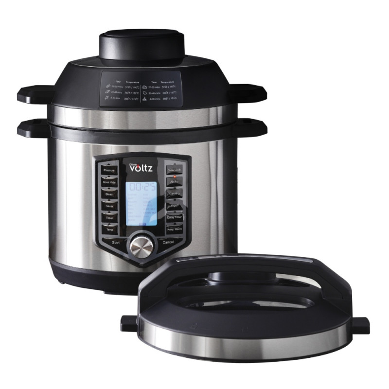 Втора ръка: Мултикукър под налягане и Фритюрник Air Fryer 2в1 Oliver Voltz OV51985G6, 6L, 1500W, 44 функции, 12 програми, Инокс