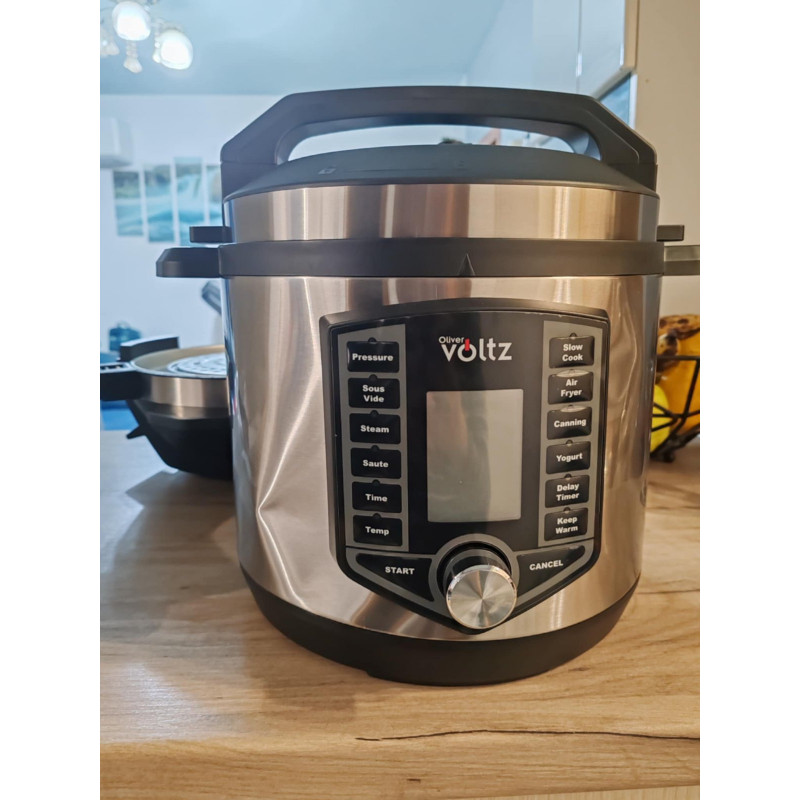 Втора ръка: Мултикукър под налягане и Фритюрник Air Fryer 2в1 Oliver Voltz OV51985G6, 6L, 1500W, 44 функции, 12 програми, Инокс