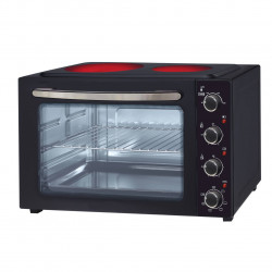 Втора ръка: Готварска печка с керамичен плот Oliver Voltz OV51441E45, 4300 W, 45L, 90-230C, Вентилатор, Осветление, Черен