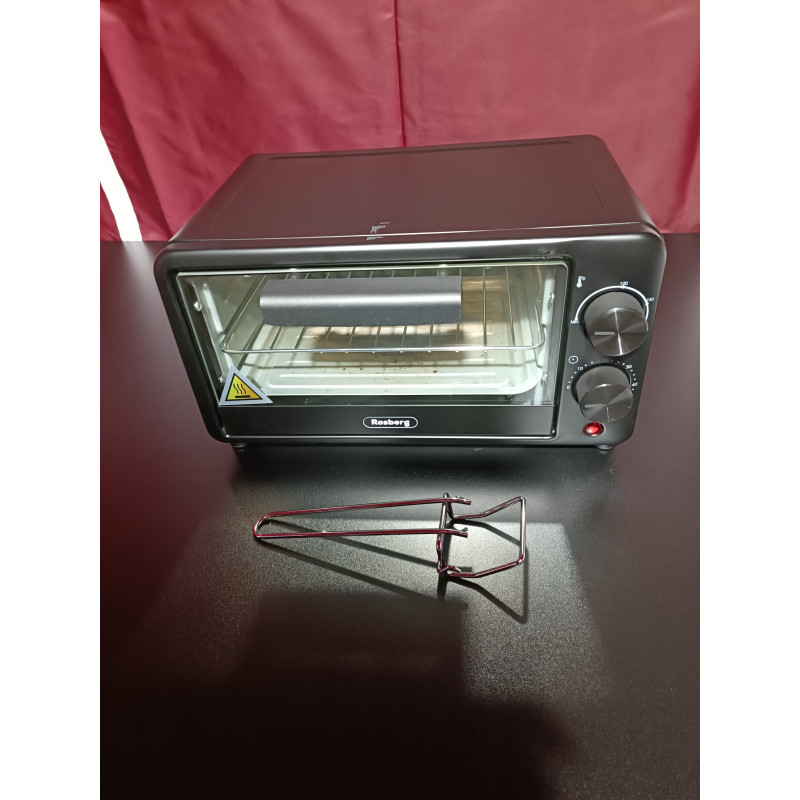 Втора ръка: Мини фурна Rosberg R51441C, 800W, 9 литра, 100-230C, Аксесоари, Черен