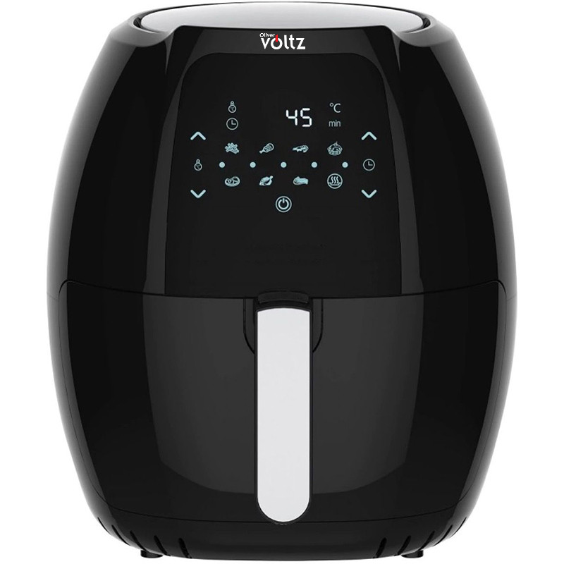Втора ръка: Фритюрник с горещ въздух Oliver Voltz OV51980F, 1800W, 7.7 литра, 8 програми, Таймер, Черен