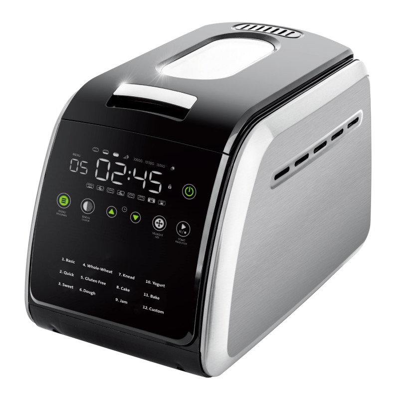 Втора ръка: Хлебопекарна Oliver Voltz OV51446A, 850W, 1500 гр, 12 програми, LCD дисплей, Таймер, Сребрист/черен
