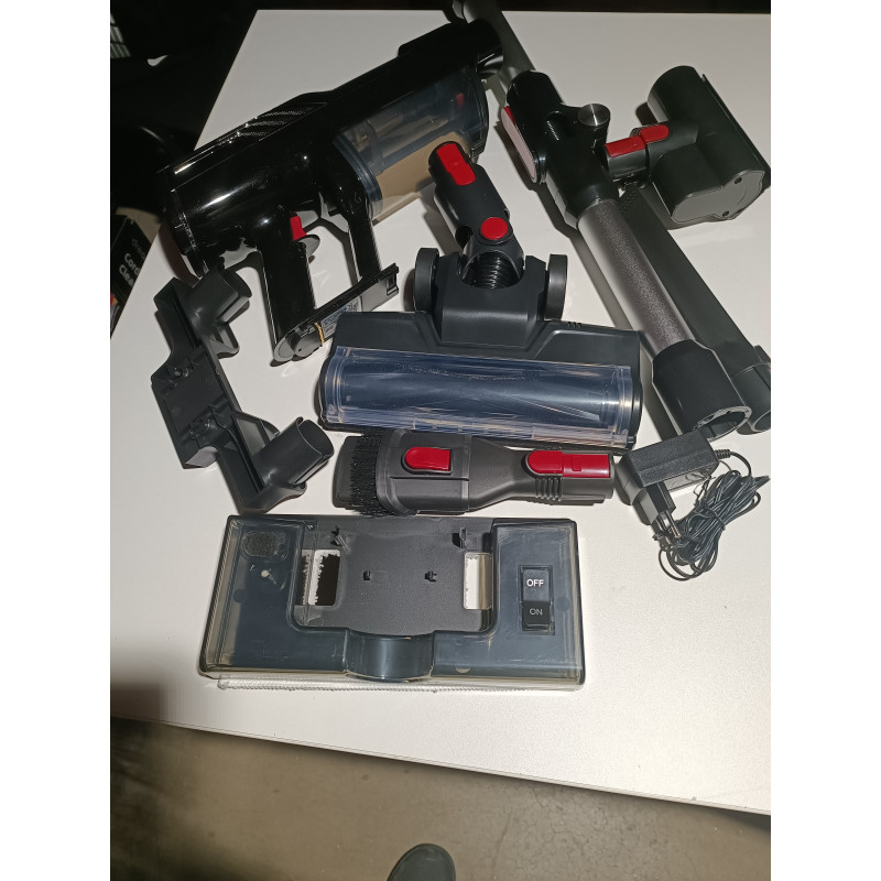 Втора ръка: Акумулаторна прахосмукачка Oliver Voltz OV51001Q, 250W, Li-ion 2200 mAh, 3 скорости, 0.6 l, 25 kPa, Сензорен екран, Черен