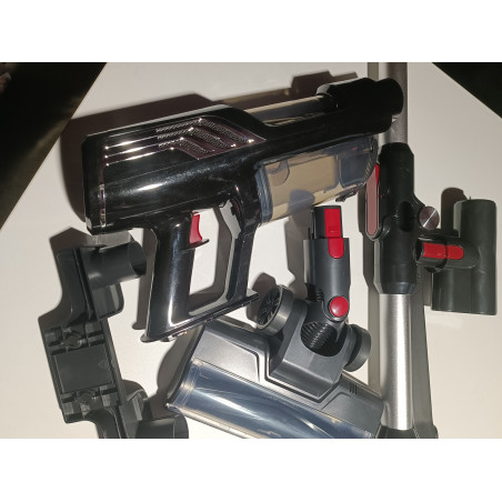 Втора ръка: Акумулаторна прахосмукачка Oliver Voltz OV51001Q, 250W, Li-ion 2200 mAh, 3 скорости, 0.6 l, 25 kPa, Сензорен екран, Черен