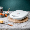Втора ръка: Уред за сладки орехчета Rosberg Premium RP51442E, 1200W, За 24 сладки, Незалепващи плочи, Бял