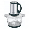 Втора ръка: Кухненски чопър Rosberg R51111F, 400W, 2L, Бъркалка за яйца, Стъклена кана, 4 ножа,  3 скорости, Инокс/черен