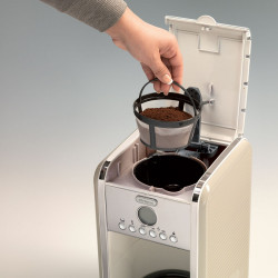 Втора ръка: Кафемашина Ariete VINTAGE AMERICANO 1342/03, 960W, 2.1 л, Таймер, Програмиране, Пауза, Противокапкова система, Бежов