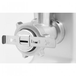 Месомелачка Caso FW 2000, 2000 W, 2 скорости, Обратен ход, 2.5 кг/мин, Аксесоари, Неръждаема стомана, Бял