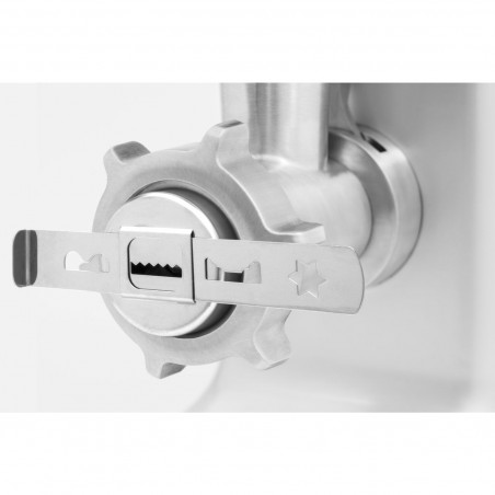 Месомелачка Caso FW 2000, 2000 W, 2 скорости, Обратен ход, 2.5 кг/мин, Аксесоари, Неръждаема стомана, Бял
