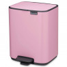 Кош за боклук Brabantia Bo Pedal 1010445, 7 л, Плавно затваряне, Гумирана основа, Розов