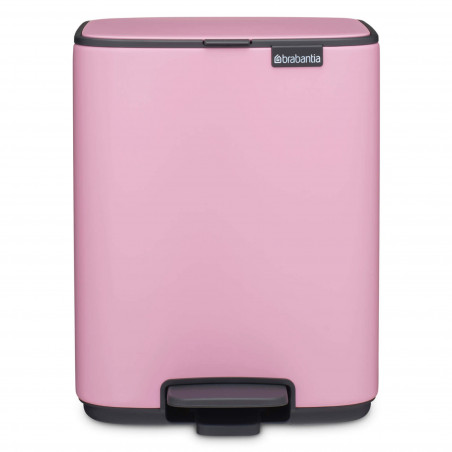 Кош за боклук Brabantia Bo Pedal 1010445, 7 л, Плавно затваряне, Гумирана основа, Розов