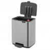 Кош за боклук Brabantia Bo Pedal 1010142, 7 л, Плавно затваряне, Гумирана основа, Устойчив на пръстови отпечатъци, Инокс