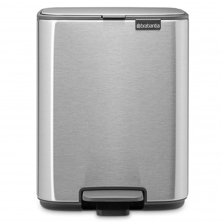 Кош за боклук Brabantia Bo Pedal 1010142, 7 л, Плавно затваряне, Гумирана основа, Устойчив на пръстови отпечатъци, Инокс