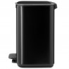 Кош за боклук Brabantia Bo Pedal 1010137, 7 л, Плавно затваряне, Гумирана основа, Черен мат