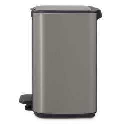 Кош за боклук Brabantia Bo Pedal 1010127, 7 л, Плавно затваряне, Гумирана основа, Тъмносив