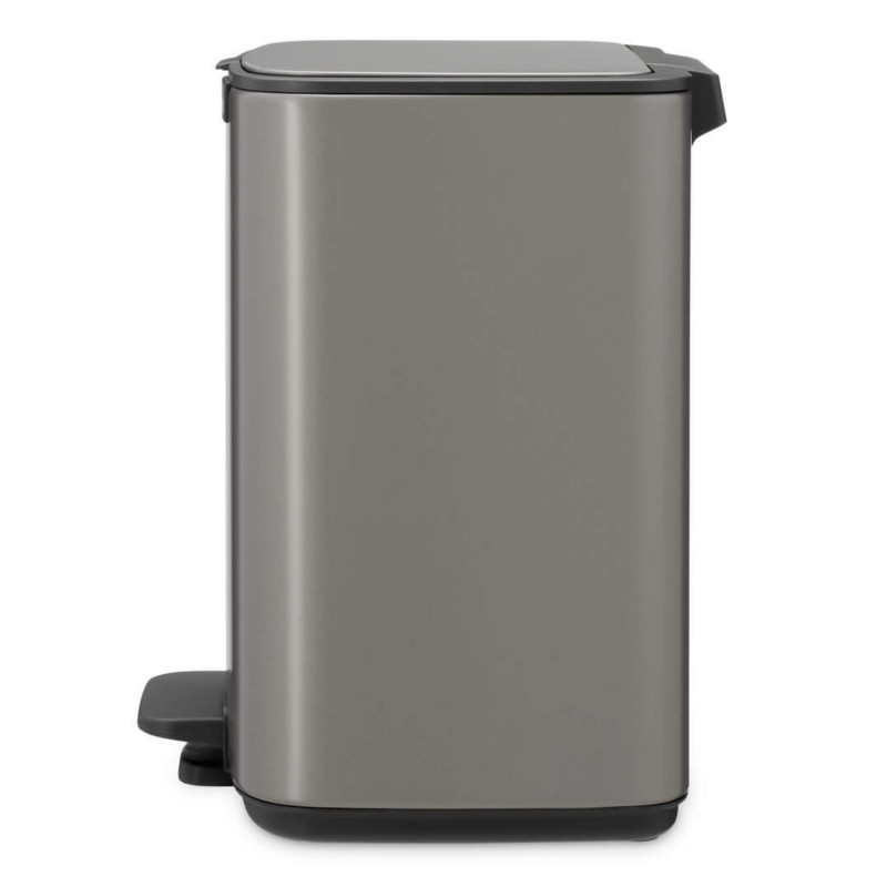 Кош за боклук Brabantia Bo Pedal 1010127, 7 л, Плавно затваряне, Гумирана основа, Тъмносив