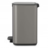 Кош за боклук Brabantia Bo Pedal 1010127, 7 л, Плавно затваряне, Гумирана основа, Тъмносив