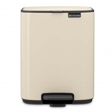 Кош за боклук Brabantia Bo Pedal 1010077, 7 л, Плавно затваряне, Гумирана основа, Бежов
