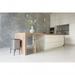 Кош за боклук Brabantia Bo Touch 651105, 36 л, Плавно и безшумно отваряне, Голям отвор, Сив