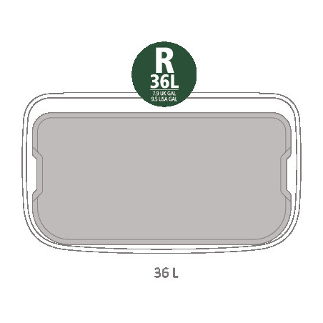 Кош за боклук Brabantia Bo Touch 651105, 36 л, Плавно и безшумно отваряне, Голям отвор, Сив