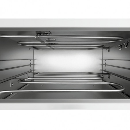 Електрическа фурна за пица Bartscher ST340, 1.5 kW, До 33.5 см, 50-250°C, Горен и долен нагревател, Поцинкована стомана, Прозорец, Инокс