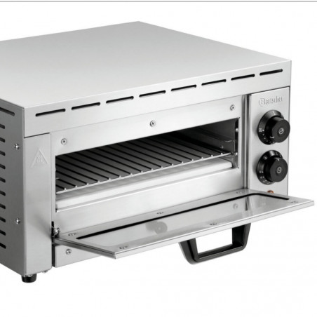 Електрическа фурна за пица Bartscher ST340, 1.5 kW, До 33.5 см, 50-250°C, Горен и долен нагревател, Поцинкована стомана, Прозорец, Инокс