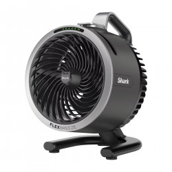 Вентилатор Shark FlexBreeze HydroGo FA050EU, 36W, 5 скорости + 2 режима, Регулируем наклон до 45 градуса, Автономия 12 часа, IPX5, Черен/Сребрист